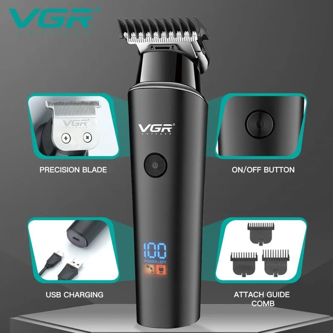 VGR V-937 Rechargeable Hair & Beard Trimmer thumb 6