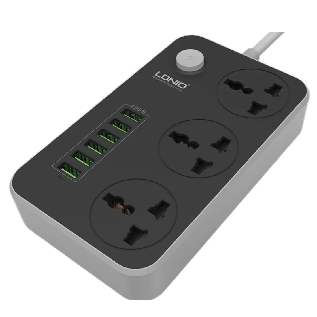 Ldnio SC3604 Power Strip with 3 AC Sockets and 6 USB Ports – Black thumb 5