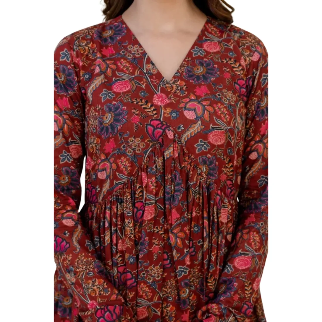 Ruhani Anarkali Suit Set with Mul Cotton Dupatta thumb 5