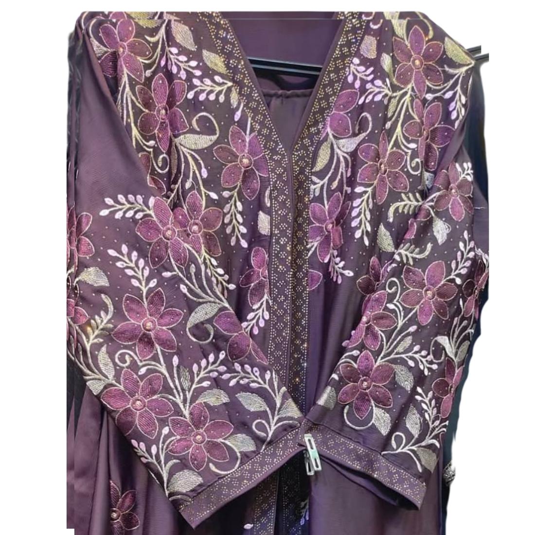 Full embroidery jafran fabric burka