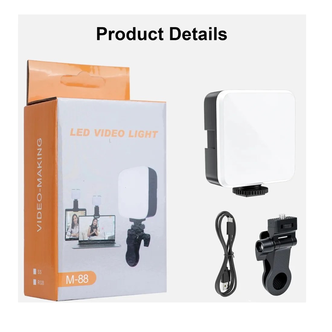 M88 Handheld LED Video Light Rechargable thumb 2