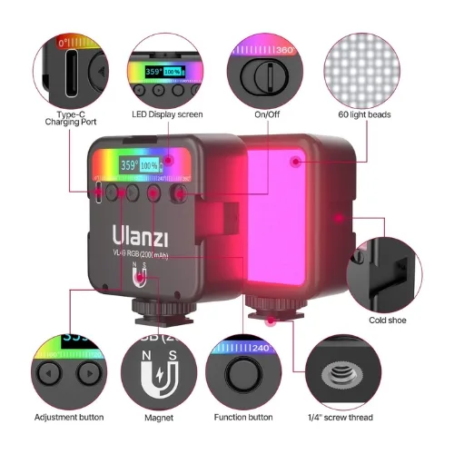 Ulanzi Mini RGB Camera Light VL49 thumb 6