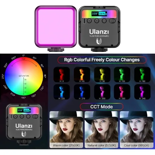 Ulanzi Mini RGB Camera Light VL49 thumb 4