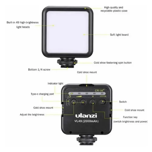 Ulanzi Mini RGB Camera Light VL49 thumb 3