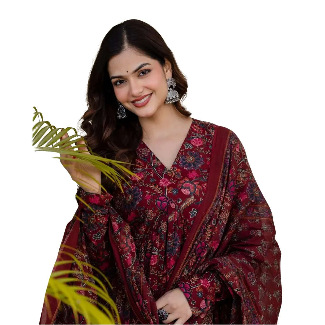 Ruhani Anarkali Suit Set with Mul Cotton Dupatta thumb 6