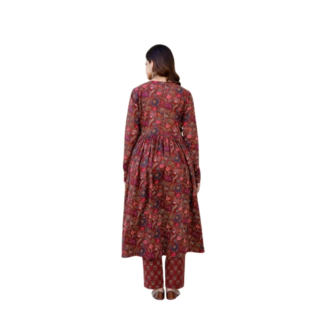 Ruhani Anarkali Suit Set with Mul Cotton Dupatta thumb 4