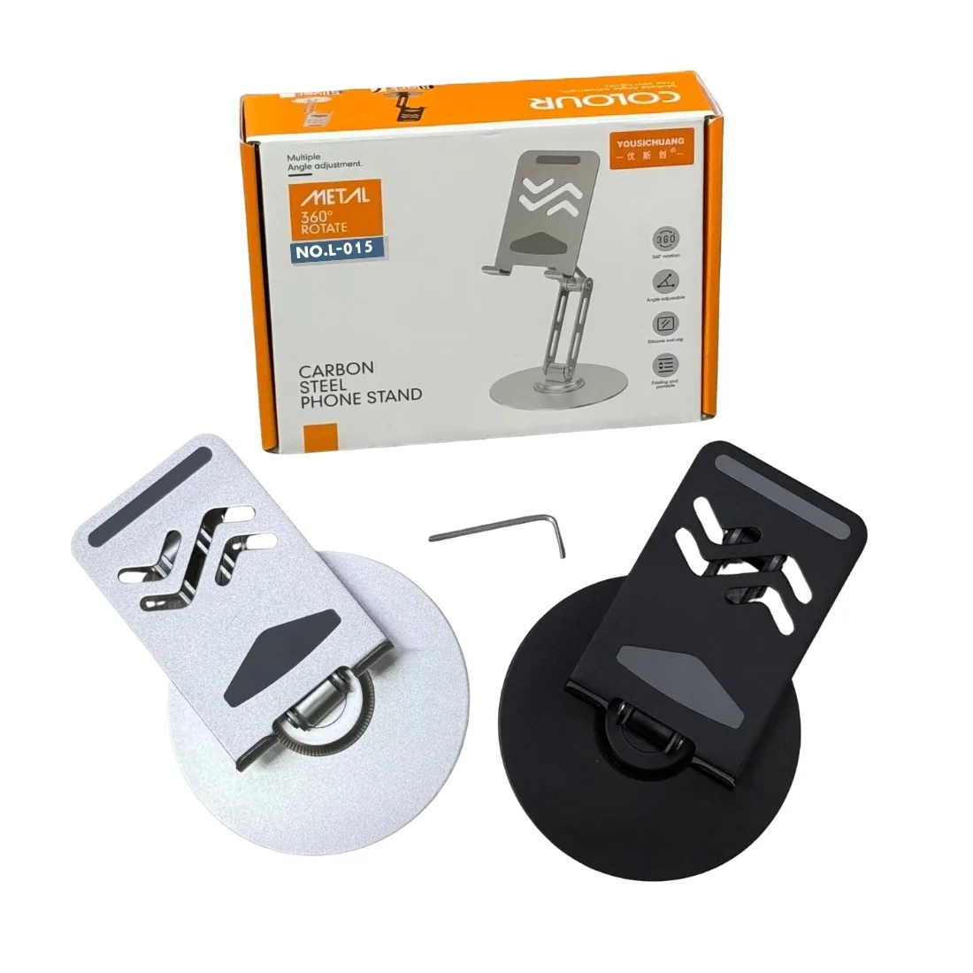 Metal 360 Rotate L-015 Carbon Steel Phone Stand thumb 6