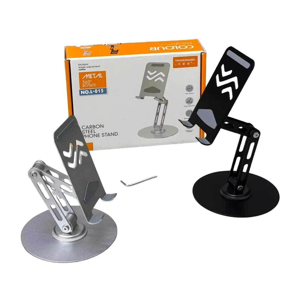 Metal 360 Rotate L-015 Carbon Steel Phone Stand thumb 5