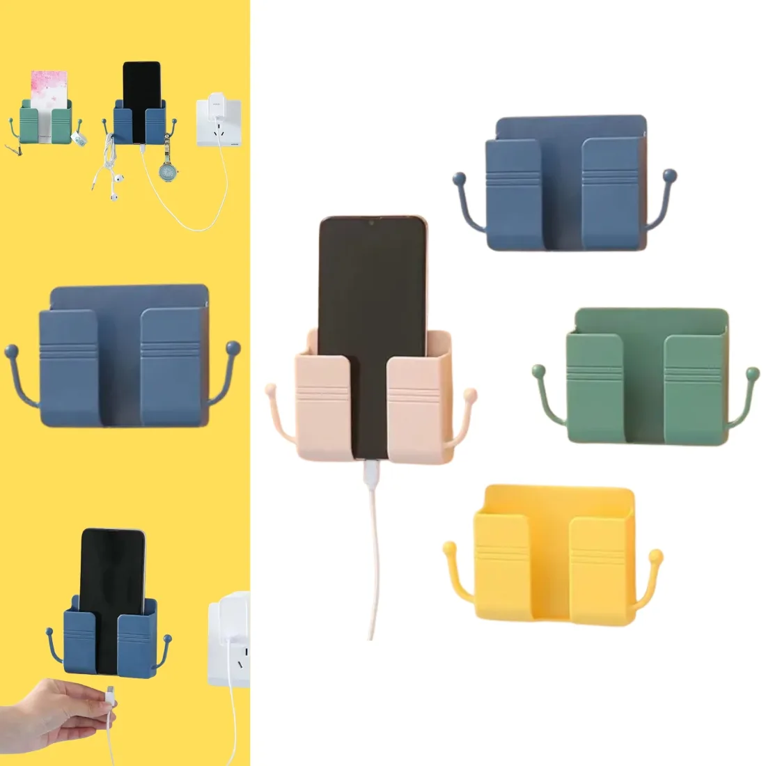 Mobile Phone Plug Wall Holder Charging Multifunction Holder Stand - 1Pcs thumb 2