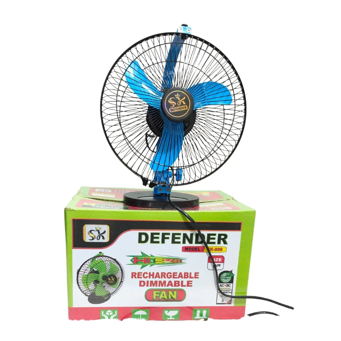 High Speed A.C.  D.C. 9 inch High-Speed Rechargeable Table Fan thumb 2